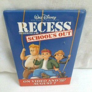 Vintage Disney PIN Promo Ad 2001 Recess Schools Out Blockbuster Video & DVD Gift